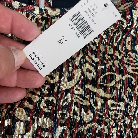 Anthropologie Brown and Cream Patterned Blouse - Picture 3 of 4